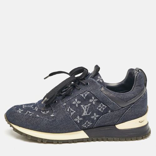 Monogram Denim and Leather Run Away Sneakers Size 38 - Louis Vuitton - Modalova