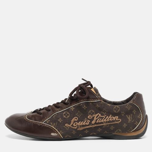 Louis Vuitton Brown Monogram Canvas and Patent Globe Trotter Sneakers Size 38.5 - Louis Vuitton - Modalova