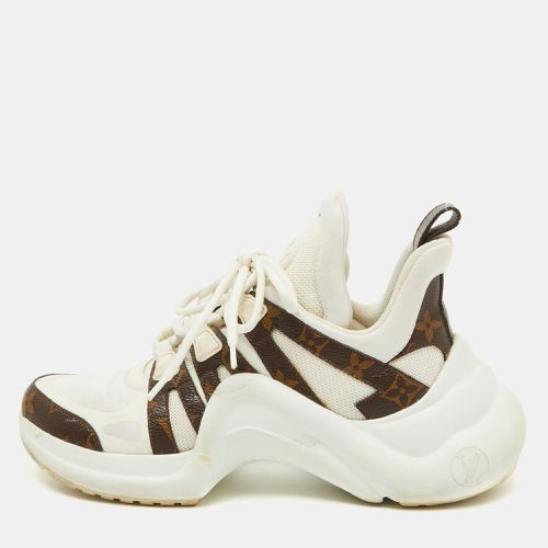 Louis Vuitton White Leather and Monogram Canvas Archlight Sneakers Size 38.5 - Louis Vuitton - Modalova