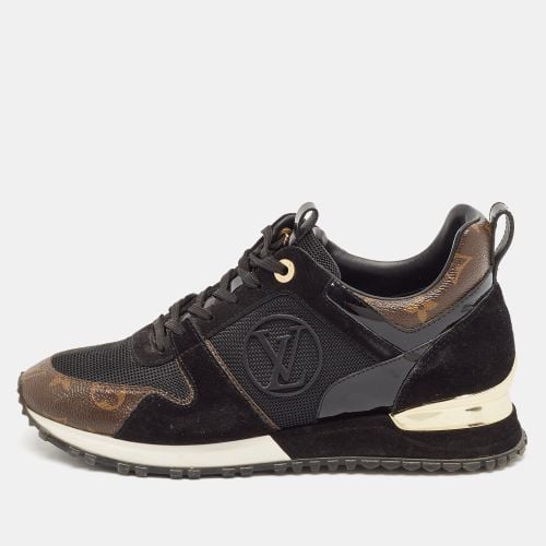 Louis Vuitton Black/Brown Mesh and Monogram Canvas Run Away Sneakers Size 38.5 - Louis Vuitton - Modalova