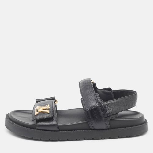 Louis Vuitton Black Leather Sunset Slingback Sandals Size 39 - Louis Vuitton - Modalova