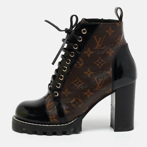 Louis Vuitton Brown/Black Monogram Canvas and Leather Star Trail Ankle Length Boots Size 40 - Louis Vuitton - Modalova