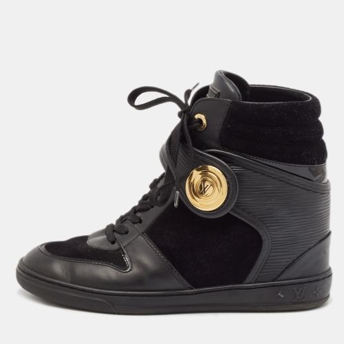 Louis Vuitton Black Epi Leather And Suede Wedge High Top Sneakers Size 37 - Louis Vuitton - Modalova