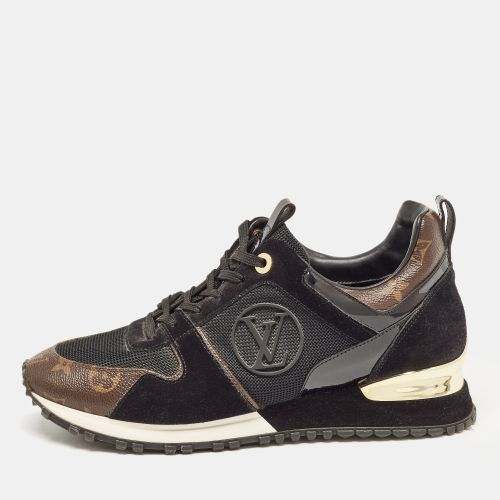 Louis Vuitton Black/Brown Mesh and Monogram Canvas Run Away Sneakers Size 40 - Louis Vuitton - Modalova