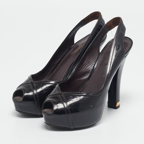 Amarante Monogram Vernis Tamara Slingback Pumps Size 37 - Louis Vuitton - Modalova