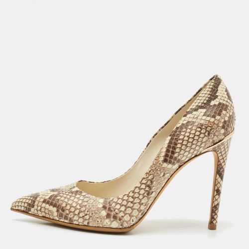 Louis Vuitton Brown/Cream Python Leather Eyeline Pointed Toe Pumps Size 38 - Louis Vuitton - Modalova