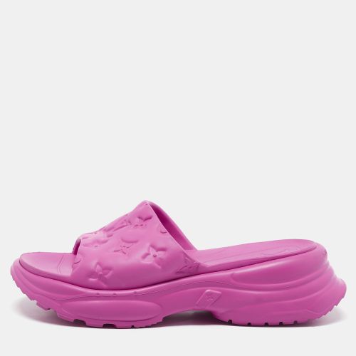 Louis Vuitton Pink Monogram Rubber Pool 55 Comfort Slide Sandals Size 38 - Louis Vuitton - Modalova