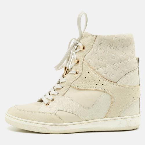 Monogram Suede and Leather Millennium Wedge Sneakers Size 37 - Louis Vuitton - Modalova