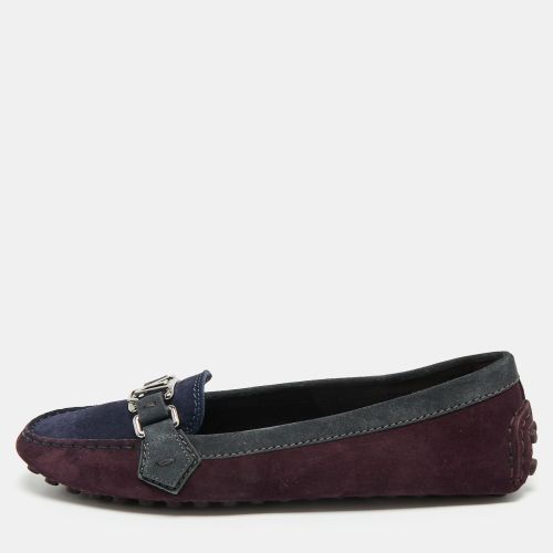 Louis Vuitton Purple/Navy Blue Suede Oxford Loafers Size 38.5 - Louis Vuitton - Modalova