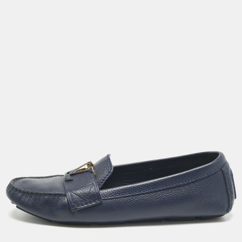 Louis Vuitton Navy Blue Leather LV Mare Loafers Size 38.5 - Louis Vuitton - Modalova