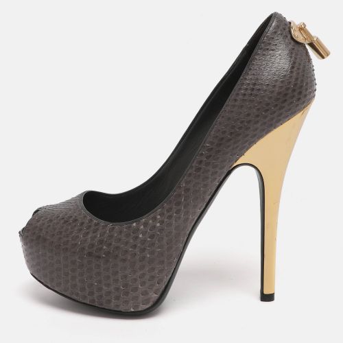 Oh Really! Size 37 Python Leather Peep Toe Pumps - Louis Vuitton - Modalova
