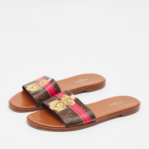 Lock It Size 37.5 Monogram Canvas Flat Slides - Louis Vuitton - Modalova