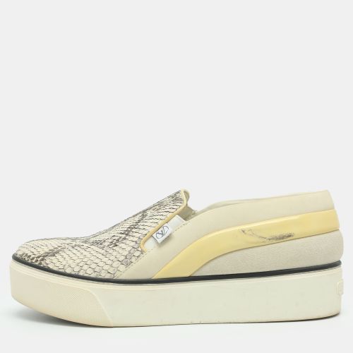 Catwalk Size 40 Leather and Python Leather and Suede Slip On Sneakers - Louis Vuitton - Modalova