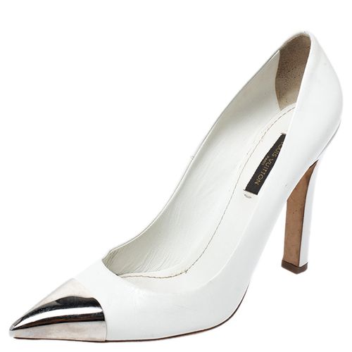 Louis Vuitton White Leather Urban Twist Pointed Toe Pumps Size 37.5 - Louis Vuitton - Modalova