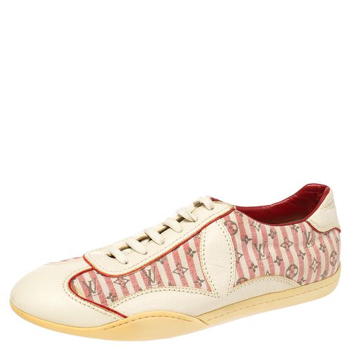 Louis Vuitton Cream /Red Monogram Canvas And Leather Sneakers Size 39 - Louis Vuitton - Modalova