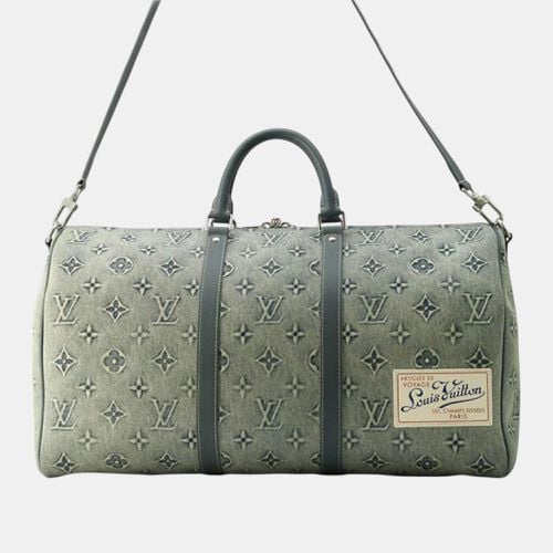 Louis Vuitton Blue Monogram Washed Denim Keepall Bandouliere 50 - Louis Vuitton - Modalova