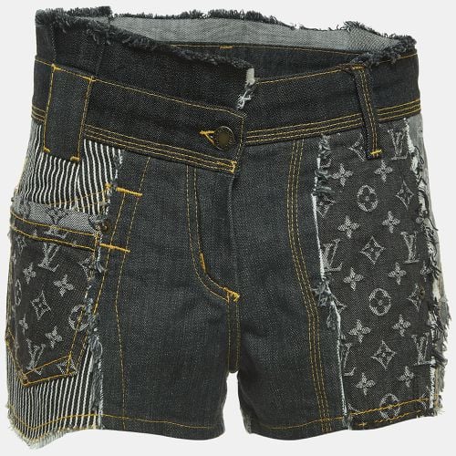 Louis Vuitton Grey Monogram Denim Patch Work Shorts M - Louis Vuitton - Modalova