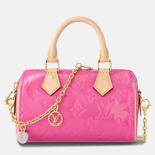 Louis Vuitton Pink Patent Leather Nano Speedy Handbag - Louis Vuitton - Modalova