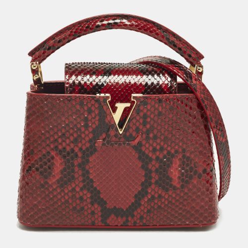 Capucines Mini Python Top Handle Bag - Louis Vuitton - Modalova