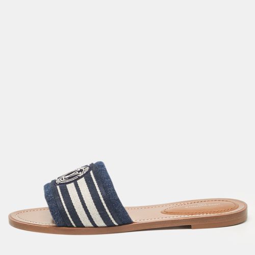 Denim Lock It Flat Slides Size 38 - Louis Vuitton - Modalova