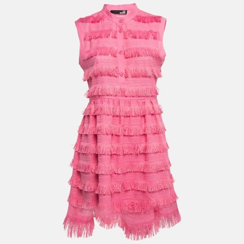 Love Moschino Pink Cotton Fringed Detail Shirt Dress M - Love Moschino - Modalova