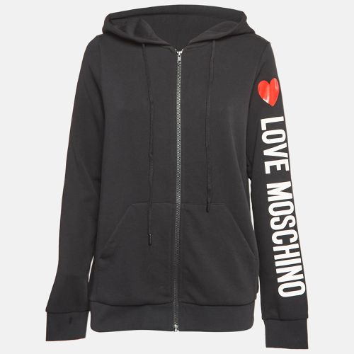 Love Moschino Printed Knit Zip-Up Hoodie Jacket M - Love Moschino - Modalova