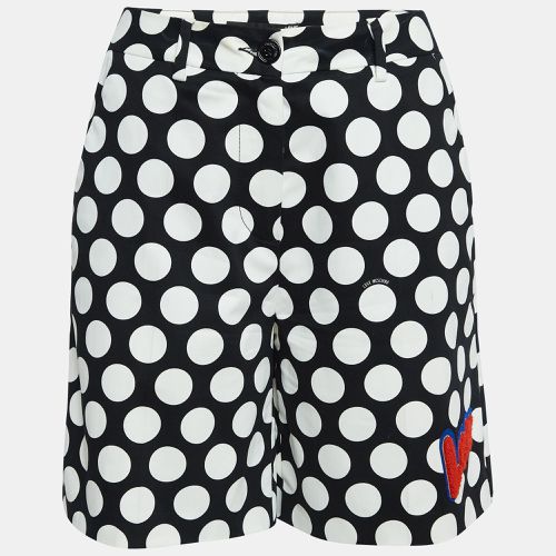 Love Moschino Polka Dots Cotton Applique Detail Shorts S - Love Moschino - Modalova