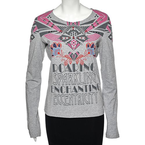 Love Moschino Grey Printed Cotton Long Sleeve T-Shirt L - Love Moschino - Modalova