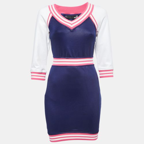 Love Moschino Blue Jersey Contrast Rib Trim Mini Dress S - Love Moschino - Modalova