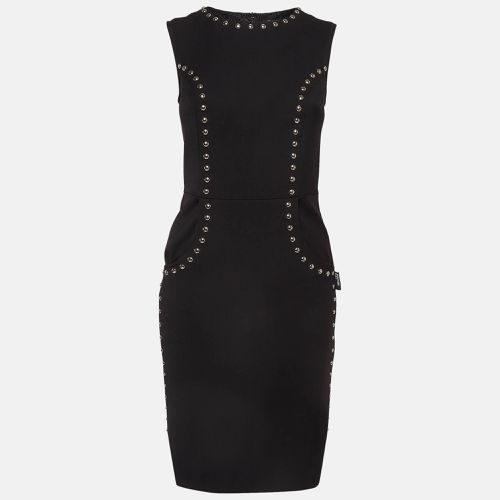 Love Moschino Black Studded Gabardine Sheath Dress S - Love Moschino - Modalova