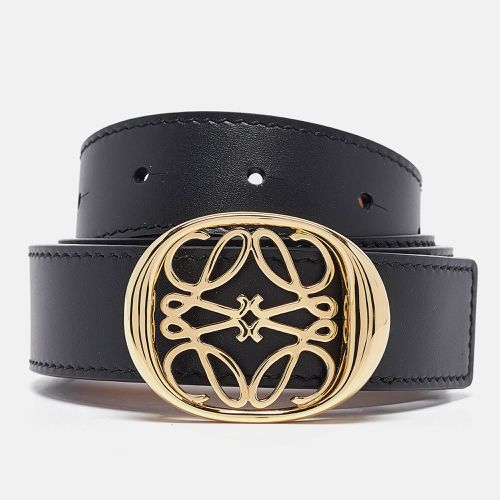 Loewe Black/Brown Leather Anagram Reversible Belt 80CM - Loewe - Modalova