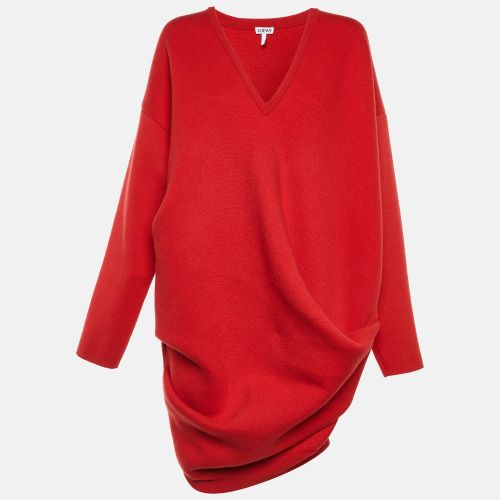 Wool Blend Draped Mini Dress M - Loewe - Modalova