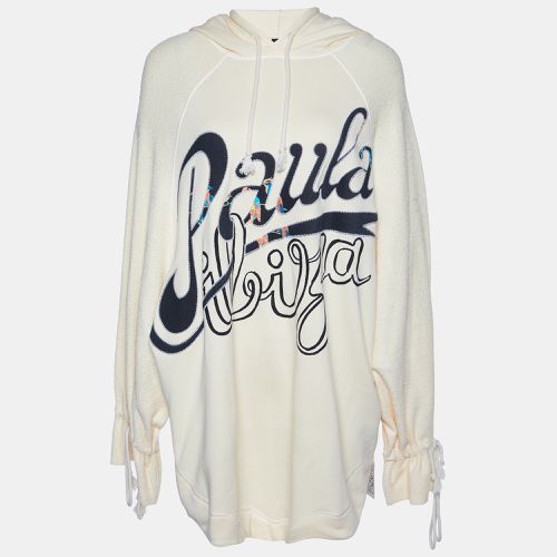 Loewe X Paula's Ibiza Ecru Parrot Logo Print Cotton Hooded Sweatshirt L - Loewe - Modalova