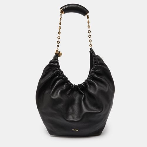 Loewe Black Leather Medium Squeeze Bag - Loewe - Modalova