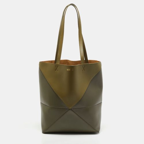 Puzzle Medium Dark Leather Fold Tote - Loewe - Modalova