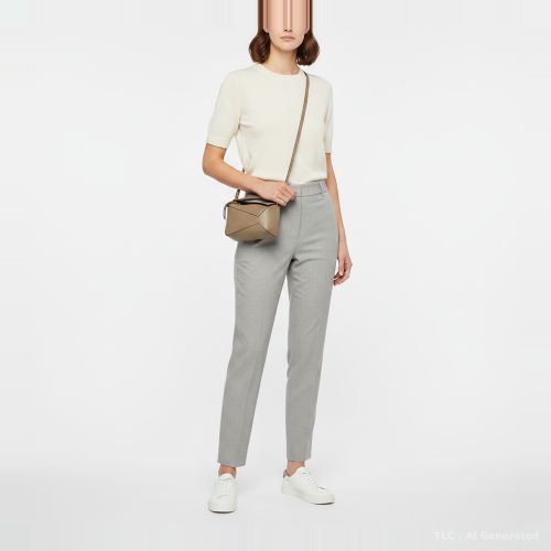 Puzzle Mini khaki Leather Shoulder Bag - Loewe - Modalova