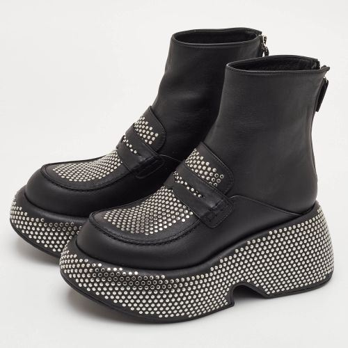 Size 36 Leather Studded Platform Loafer Ankle Length Boots - Loewe - Modalova