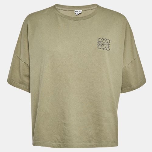 Anagram Logo Embroidered Cotton T-Shirt S - Loewe - Modalova