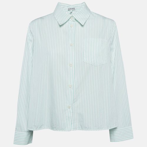 White Striped Cotton Back Open Trapeze Shirt XL - Loewe - Modalova