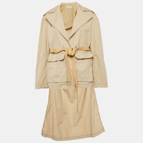 Cotton Asymmetric Belted Trench Coat M - Loewe - Modalova