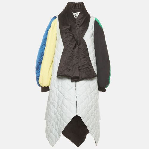 Wool Blend Oversized Quilted Zip Up Jacket S - Loewe - Modalova