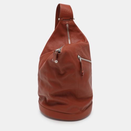 Loewe Brown Leather Anton Sling Backpack - Loewe - Modalova