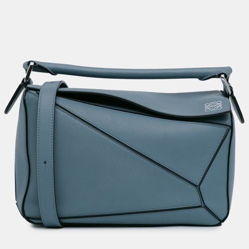 Loewe Blue Leather Small Puzzle Bag - Loewe - Modalova