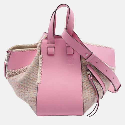 Loewe Pink Leather and Tweed Small Hammock Bag - Loewe - Modalova