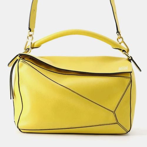 Loewe Yellow Leather Puzzle Shoulder Bag Size Medium - Loewe - Modalova