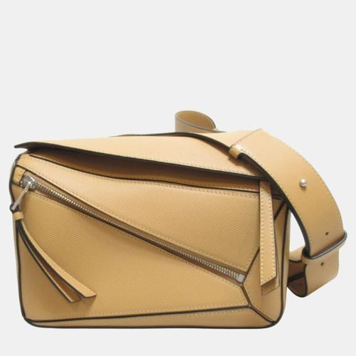 Loewe Leather Brown Canel Puzzle Small Bum Bag - Loewe - Modalova