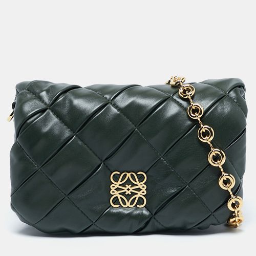 Loewe Green Leather Mini Pleated Goya Puffer Shoulder Bag - Loewe - Modalova