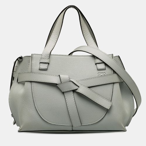 Loewe Grey Leather Loewe Mini Gate Top Handle Satchel - Loewe - Modalova