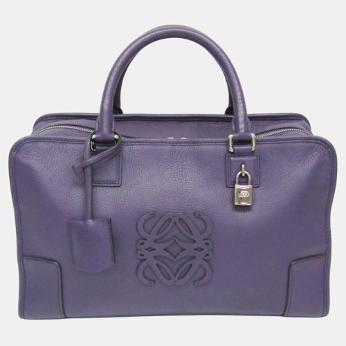 Loewe Purple Leather Amazona 36 Handbag - Loewe - Modalova