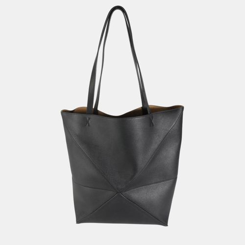 Loewe Black Shiny Calfskin Medium Puzzle Tote - Loewe - Modalova